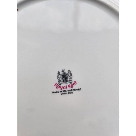 VTG Royal Kent Bone China Rosebuds Teacup Saucer Plate Staffordshire England - Picture 8 of 10